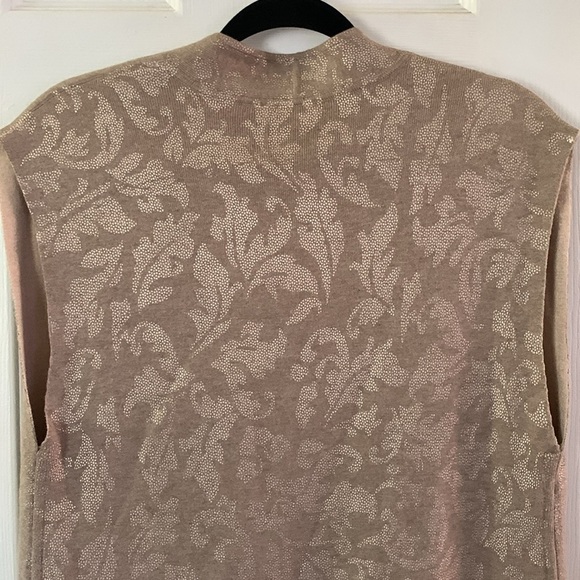 Chico's Tan Long Cardigan Size 1 #390 - Picture 4 of 9